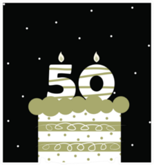 Birthday 50th Celebration Sticker