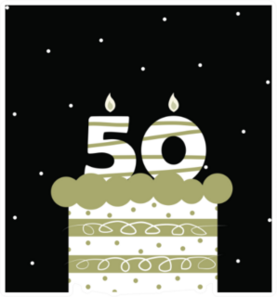 Birthday 50th Celebration Sticker