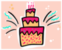 Birthday Cakes Hand Drawn Sticker