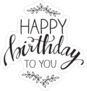 Birthday Calligraphy Sticker
