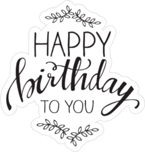 Birthday Calligraphy Sticker