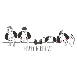 Birthday Dalmatians Sticker 