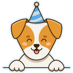 Birthday Jack Russell Sticker