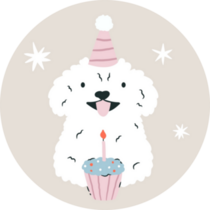 Birthday Maltese Sticker