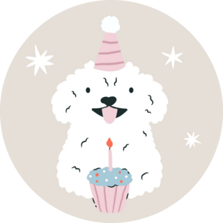 Birthday Maltese Sticker
