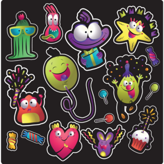Birthday Monster Sticker Sheet