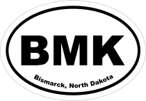 Bismarck, North Dakota Oval Stickers