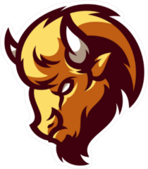 Bison Buffalo Mascot Sticker