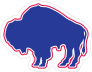 Bison Silhouette Mascot Sticker
