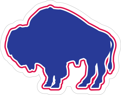 Bison Silhouette Mascot Sticker