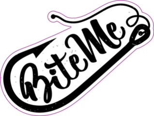 Bite Me Fishing Sticker