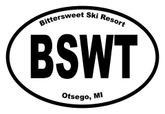 Bittersweet Ski Resort Oval Sticker