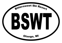 Bittersweet Ski Resort Oval Sticker