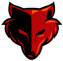 Black and Red Wolf Head Mascot Sticker