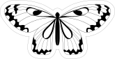 Black and White Butterfly Stickers and Decals