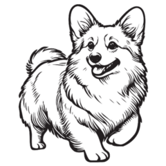 Black And White Corgi Sticker