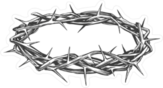 Black and White Crown Of Thorns Sticker
