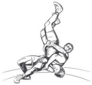 Black And White Freestyle Wrestling Hand Drawn Sticker