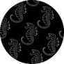 Black And White Line Sea Horse Sticker
