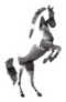 Black And White Monochrome Painting Horse Sticker