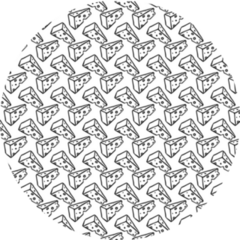 Black And White Seamless Cheese Sticker
