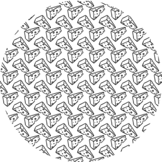 Black And White Seamless Cheese Sticker