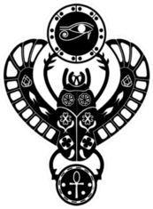 Black And White Silhouette Ancient Egyptian Symbol Sticker