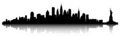 Black And White Silhouette Of The New York Skyline Sticker