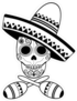 Black And White Sugar Skull Sticker