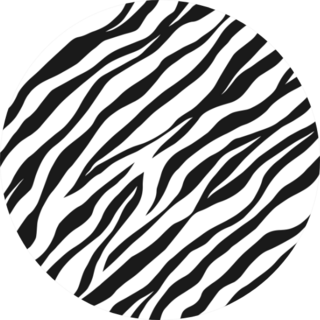 Black And White Zebra Fur Pattern Sticker