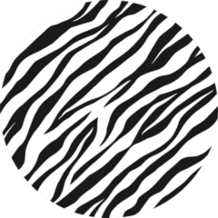 Black And White Zebra Fur Pattern Sticker