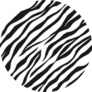 Black And White Zebra Fur Pattern Sticker