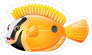 Black and Yellow Fish Sticker