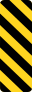 Black And Yellow Stripes To Left Sticker