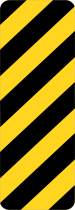 Black And Yellow Stripes To Right Sticker
