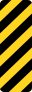 Black And Yellow Stripes To Right Sticker