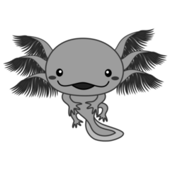 Black Axolotl Sticker