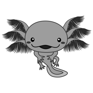 Black Axolotl Sticker