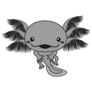 Black Axolotl Sticker