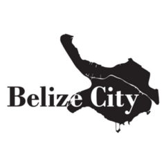 Black Belize City Map Sticker