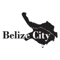 Black Belize City Map Sticker