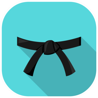 Black Belt Icon Illustration Sticker