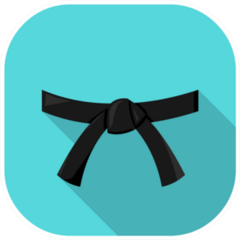 Black Belt Icon Illustration Sticker