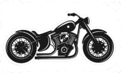 Black Bike Motorcycle Sticker