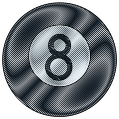 Black Billiard Ball Number Eight Sticker
