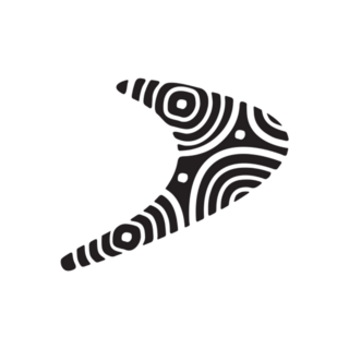 Black Boomerang Australia Logo Sticker
