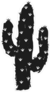 Black Cactus Silhouette Sticker