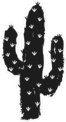 Black Cactus Silhouette Sticker