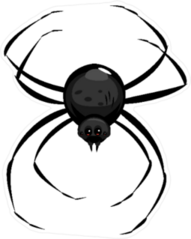Black Cartoon Spider Sticker