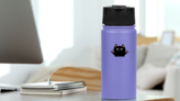 Black Cat Ready For Hug Sticker on a Water Bottle (New) example